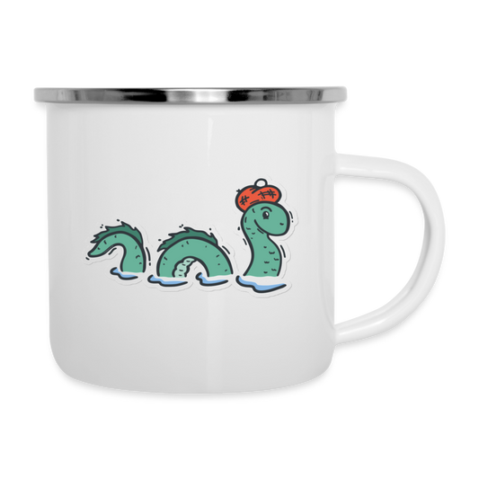 Enamel Mug | Nessie the Loch Ness Monster - white