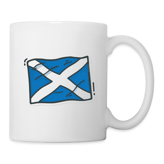 Glossy Mug | Scottish Saltire - white