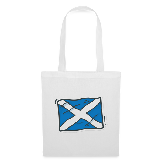 Tote Bag | Scottish Saltire - white
