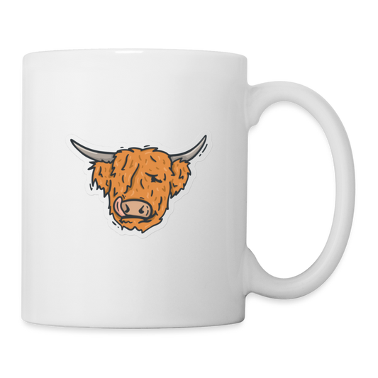 Glossy Mug | Hector the Highland Coo - white
