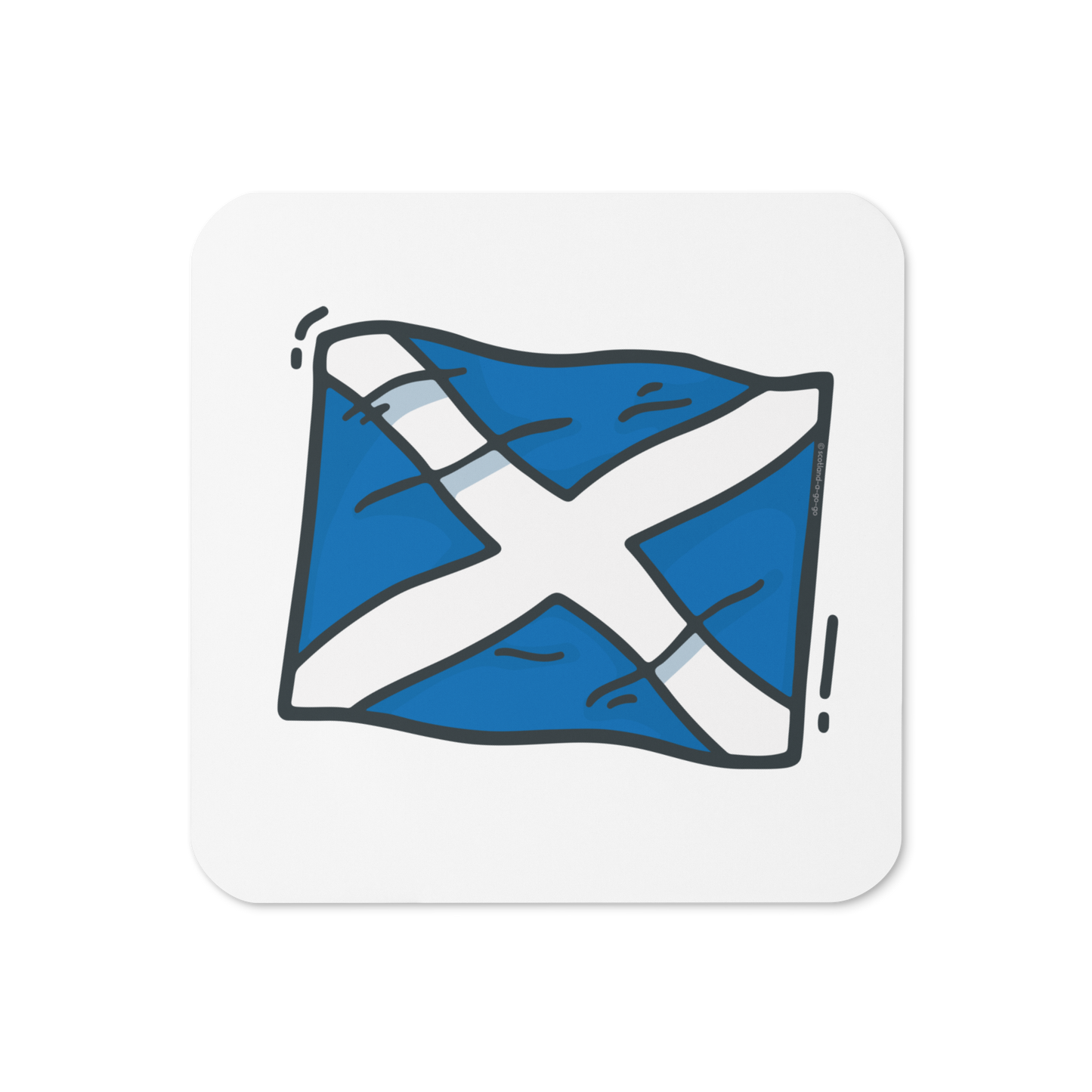 Cork-back coaster | Scottish Saltire