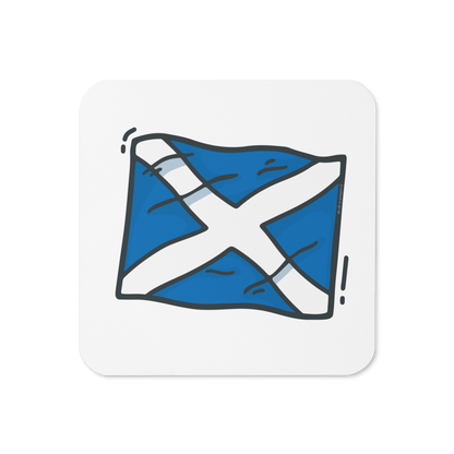 Cork-back coaster | Scottish Saltire