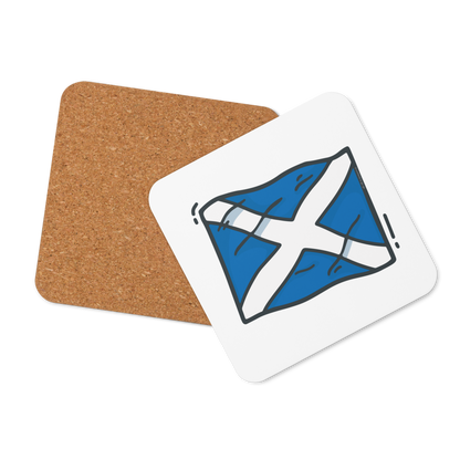 Cork-back coaster | Scottish Saltire