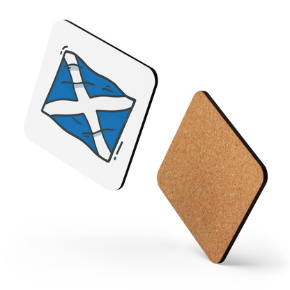 Cork-back coaster | Scottish Saltire