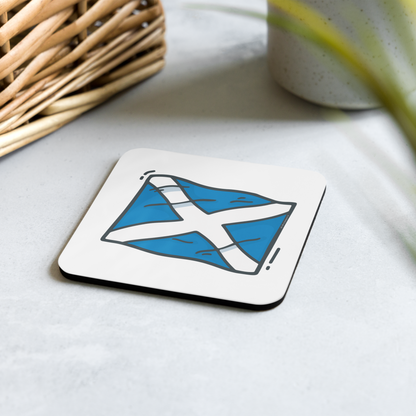 Cork-back coaster | Scottish Saltire