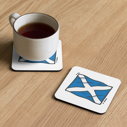 Cork-back coaster | Scottish Saltire