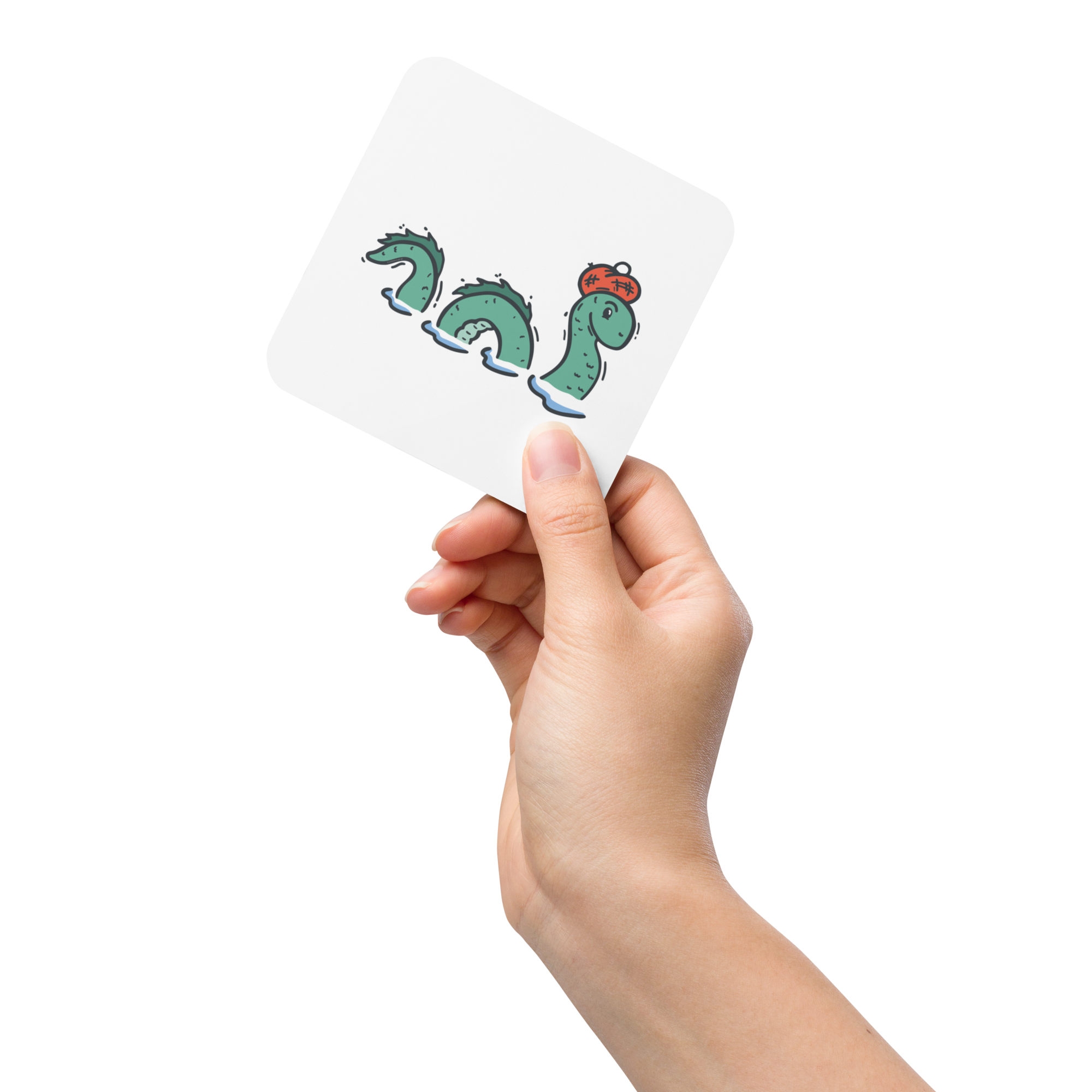 Cork-back coaster | Nessie the Loch Ness Monster