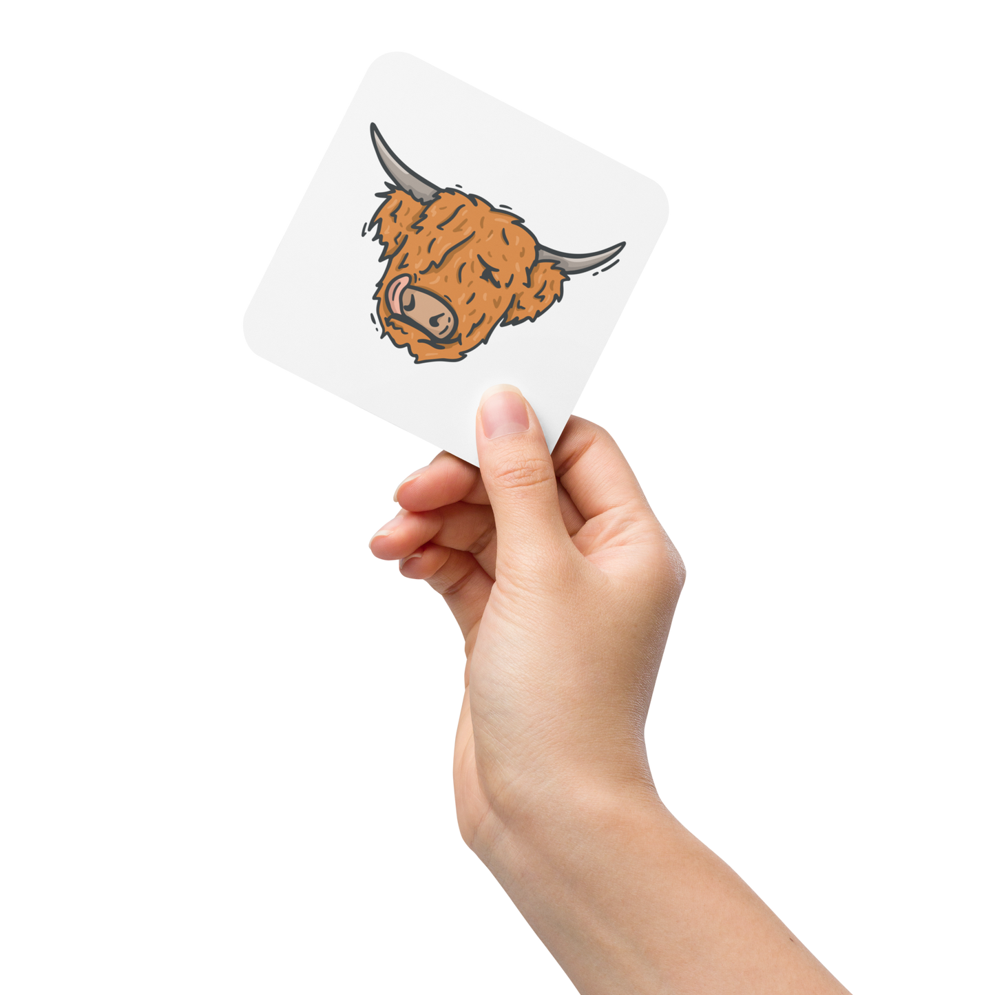 Cork-back coaster | Hector the Highland Coo