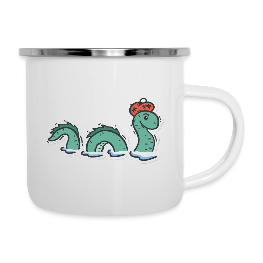 Enamel Mug | Nessie the Loch Ness Monster - white