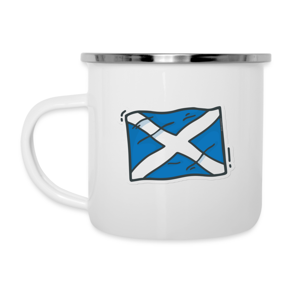 Enamel Mug | Scottish Saltire - white