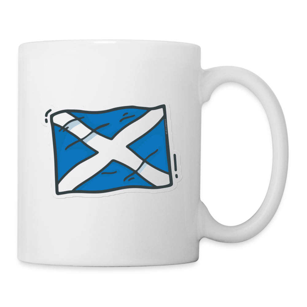 Glossy Mug | Scottish Saltire - white