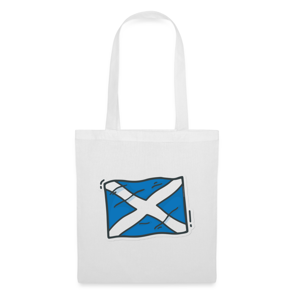 Tote Bag | Scottish Saltire - white