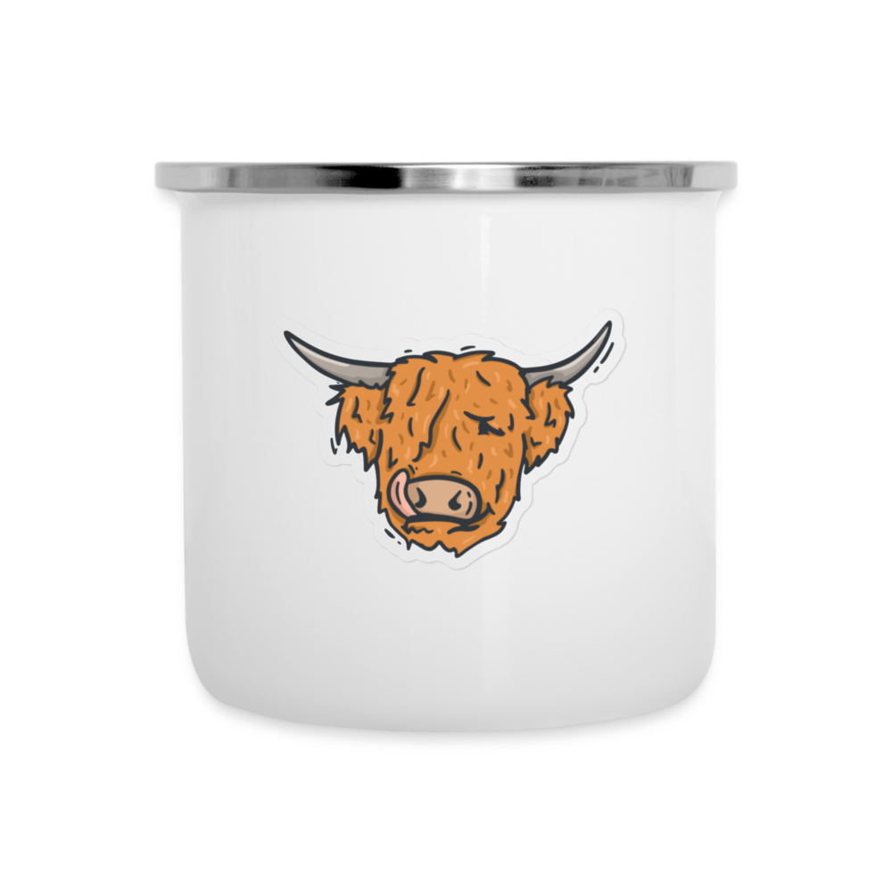 Enamel Mug | Hector the Highland Coo - white