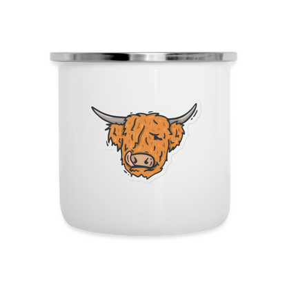 Enamel Mug | Hector the Highland Coo - white