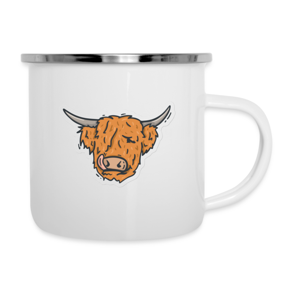 Enamel Mug | Hector the Highland Coo - white