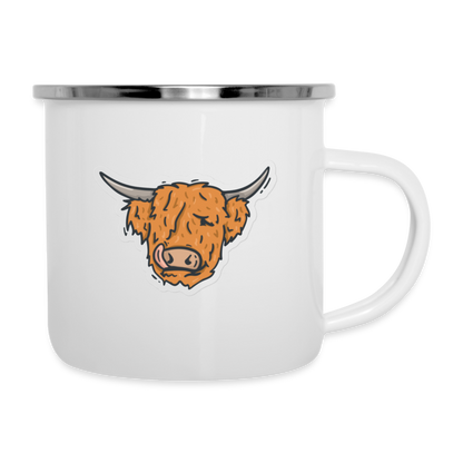 Enamel Mug | Hector the Highland Coo - white