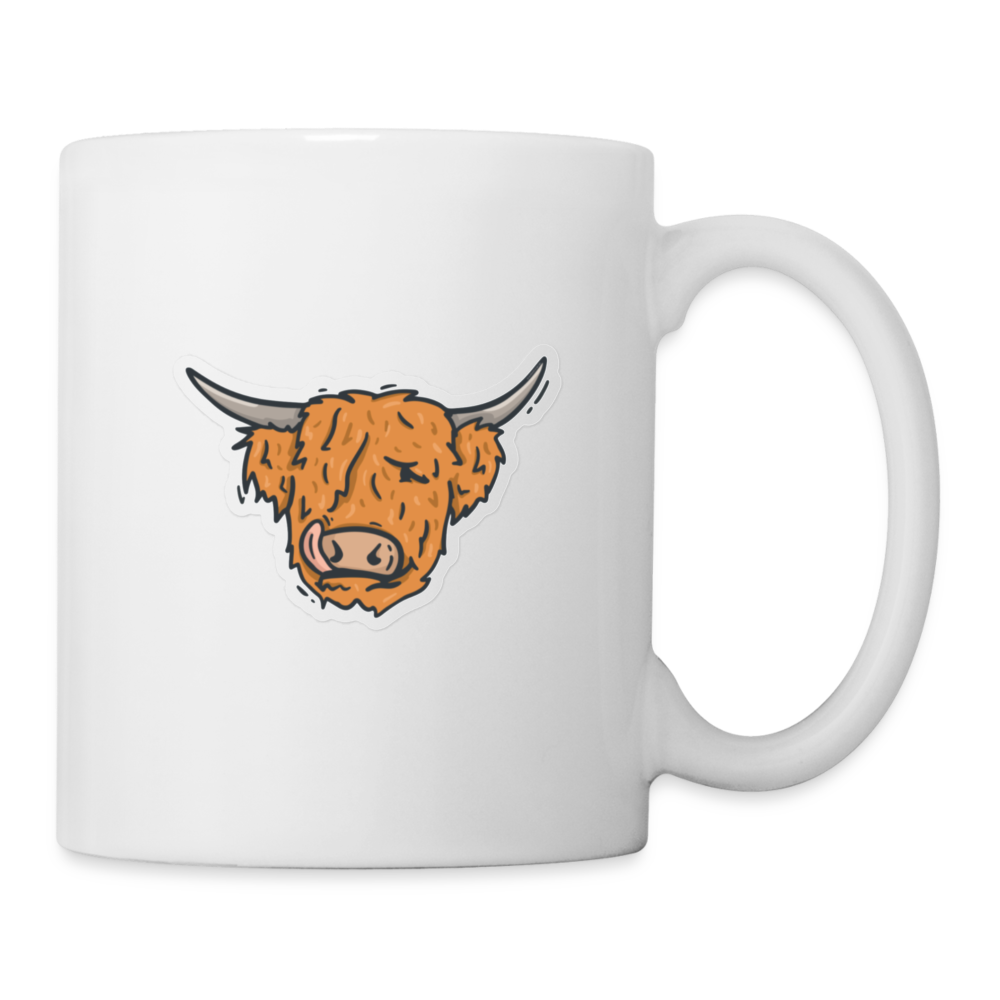 Glossy Mug | Hector the Highland Coo - white