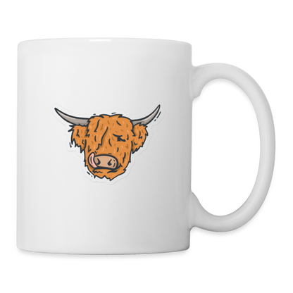 Glossy Mug | Hector the Highland Coo - white