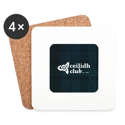 Cork-back coaster | Ceilidh Club - white